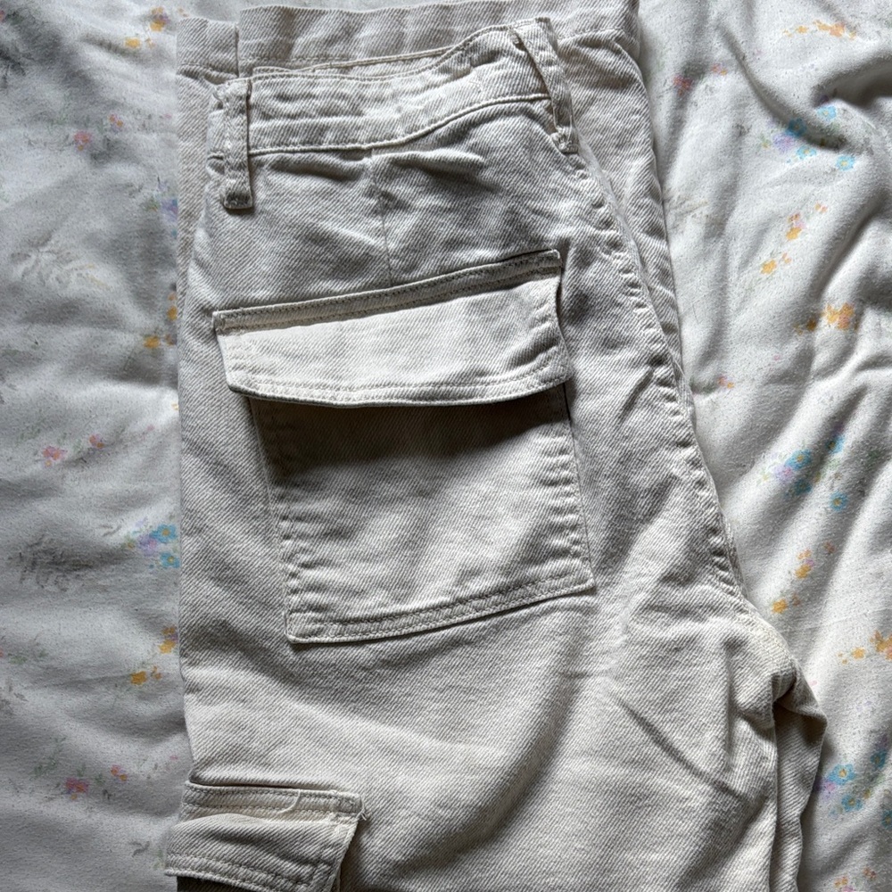 Cream Cargo Pants - Picture 3 of 3